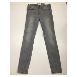 FRAME Denim Gray Westgate 5 Pocket Logo Hardware Le Skinny De Jeanne Crop Jeans